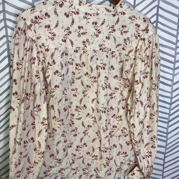 Frame Denim Pink Buttoned Blouse with Mandarin Collar - Picture 3 of 7